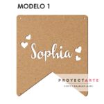 Banderín calado con estrellas o corazones