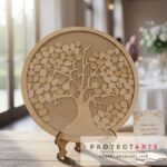 Cuadro de firmas Árbol de la vida redondo