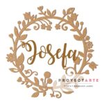 Aro de flores  y nombre