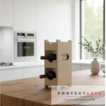 Botellero Madera Proyectarte, Bodega Soporte 3 Botellas Vino