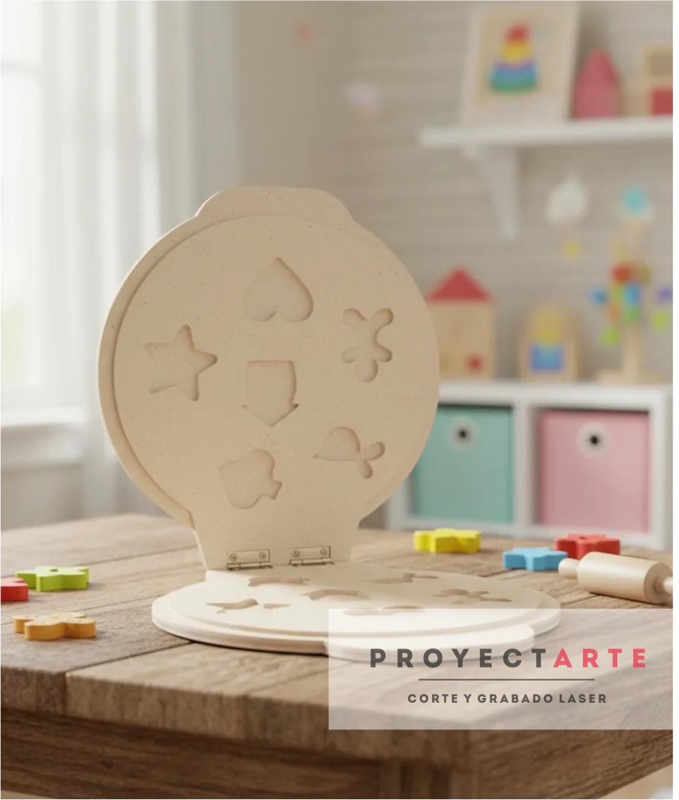 cc868 Juego Waflera Madera Proyectarte Didactico Ecojuegos Niños - Image 1