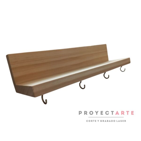 Estante cuelgallaves en madera de pino