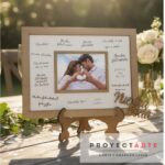 Cuadro para firmas con portarretrato chico en mdf de 3mm