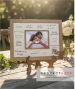 Cuadro para firmas con portarretrato chico en fibra de madera - Image 2