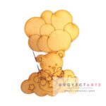 Oso en globos con nube