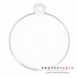 Pack 20 círculos con perforación en acrilico de 1.5mm