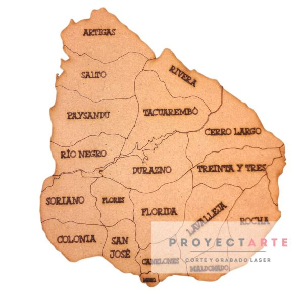 Mapa con departamentos