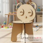 Silla Infantil Proyectarte, Banquito Madera Animales, Niños