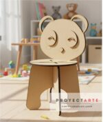 Silla Infantil Proyectarte, Banquito Madera Animales, Niños