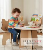 Silla Infantil Proyectarte, Banquito Madera Animales, Niños - Image 5