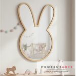 Espejo Infantil Niños Proyectarte, De Pared, Madera, Diseños