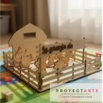 Puzzle 3d Proyectarte, Granja + Animales, Juego Madera Niños