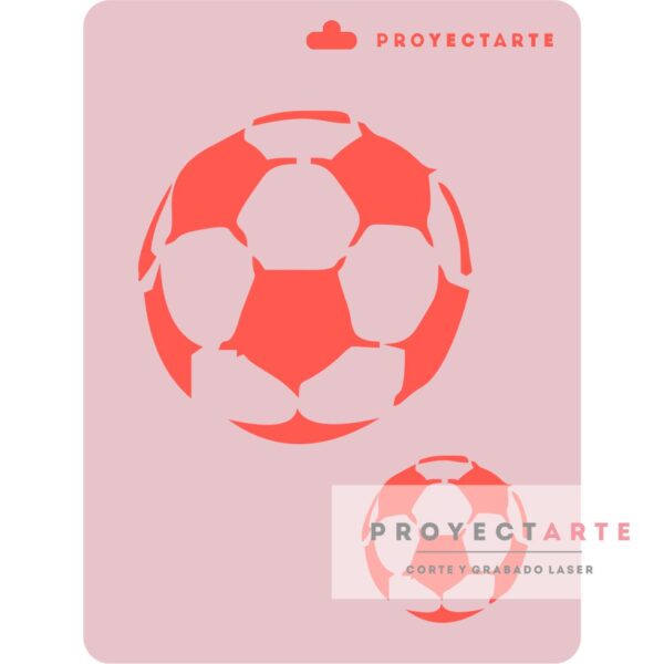 Stencil pelota fútbol