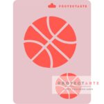 Stencil pelota basquet