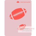 Stencil pelota rugby