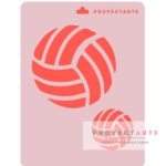 Stencil pelota volley