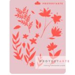 Stencil flores primaverales