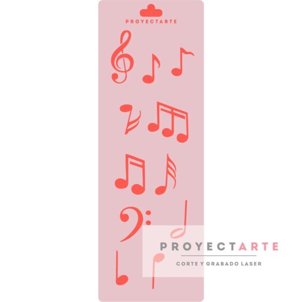 Stencil notas musicales chico