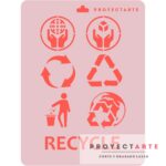 Stencil simbolos de reciclaje