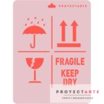 Stencil simbolos de embalaje