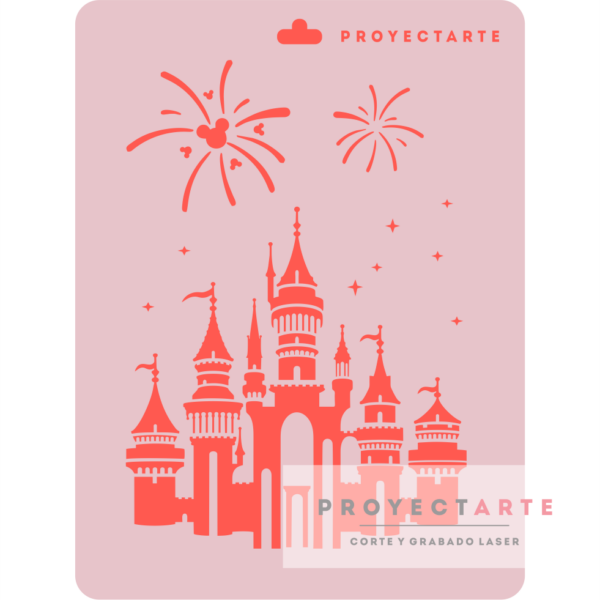 Stencil castillo Disney