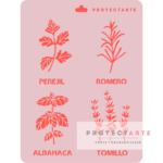 Stencil Hierbas huerta