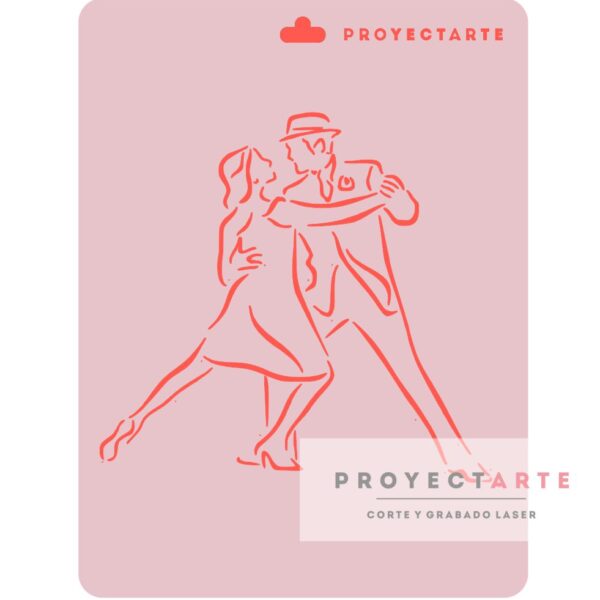 Stencil Pareja de Tango