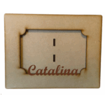 Portarretrato con nombre