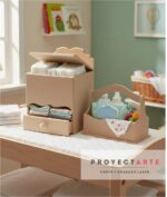 Pañalera con cajón y canasta portacosmeticos