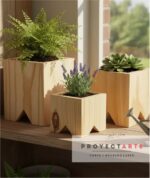 Trío de macetas muelita