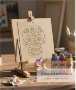 Kit Arte Proyectarte, Mini Atril, Pinturas, Pincel Y Stencil - Image 2