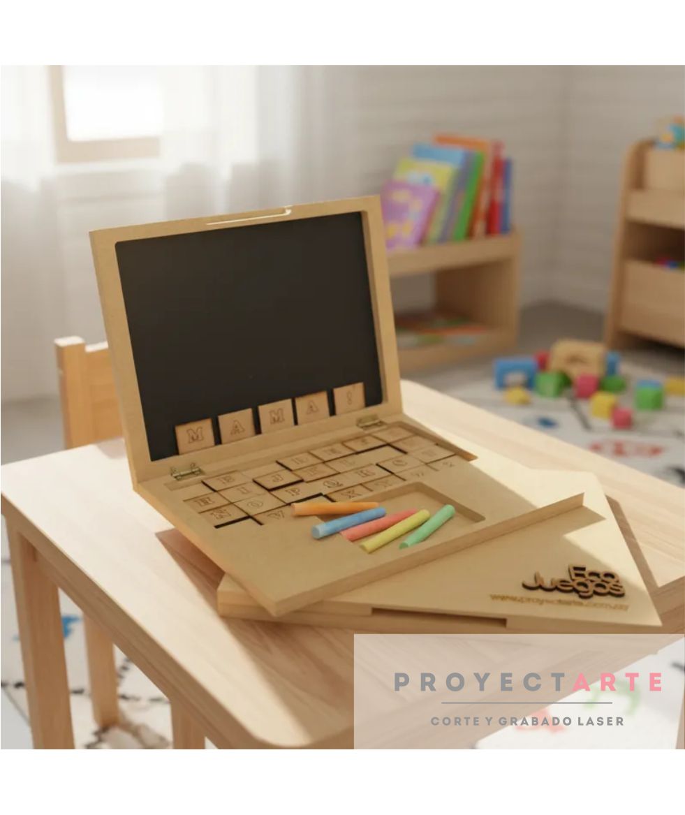 ml140 7 Notebook con pizarra, tizas y letras - Image 1