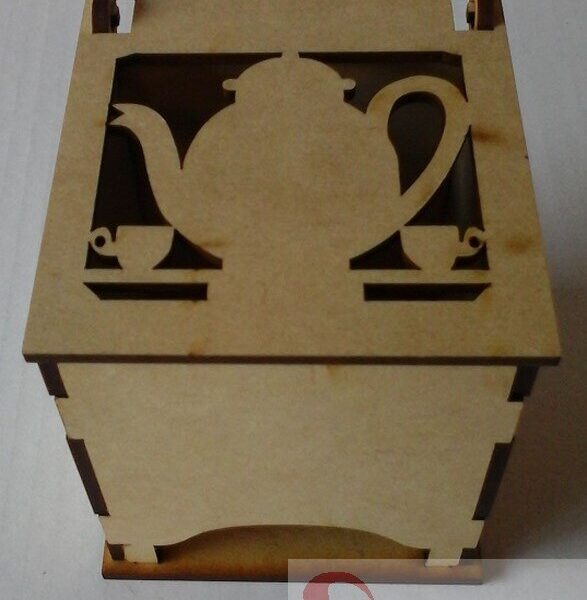 Caja de té para 10-15 sobrecitos Tapa c/diseño 1