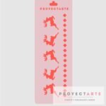 Stencil Guarda navideña fina con renos