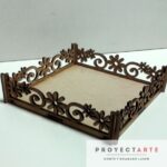 Bandeja calada de flores de 25cm