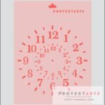 Stencil reloj clasico mediano