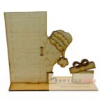 Papá Noel 3d asomado tras la puerta