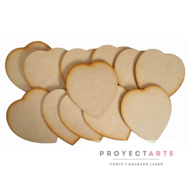 Pack 12 corazones 10cm