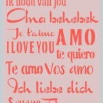 Stencil Te amo