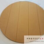 Base redonda ranurada