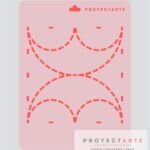 Stencil semicírculo punteado