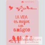 Stencil Vida con amigos