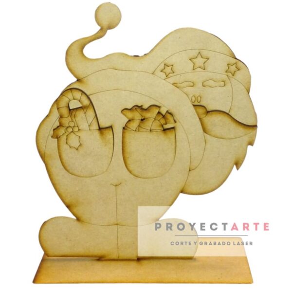 Papá Noel de espaldas 3d