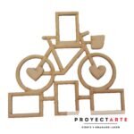 Portarretrato bici y corazones