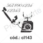 Sello teléfono antiguo