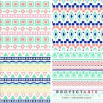 Colección -papel étnico en azules-