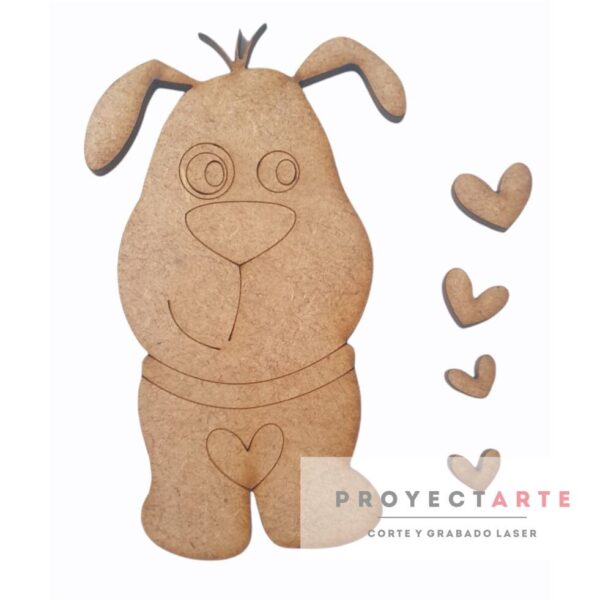 Perro con corazones