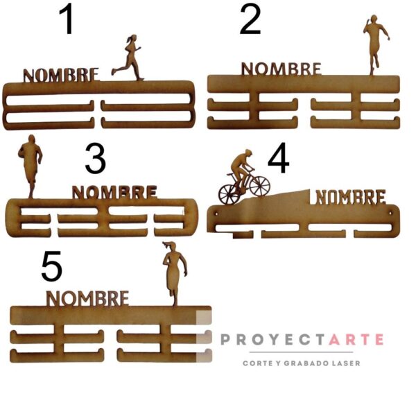 Medallero con nombre y deporte Modelo N°3