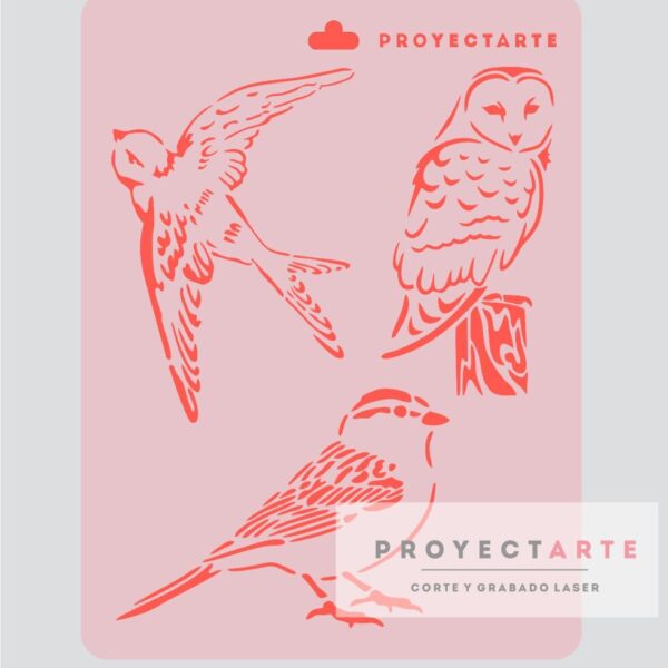 Stencil Pájaros