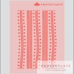 Stencil patron lineas y puntos